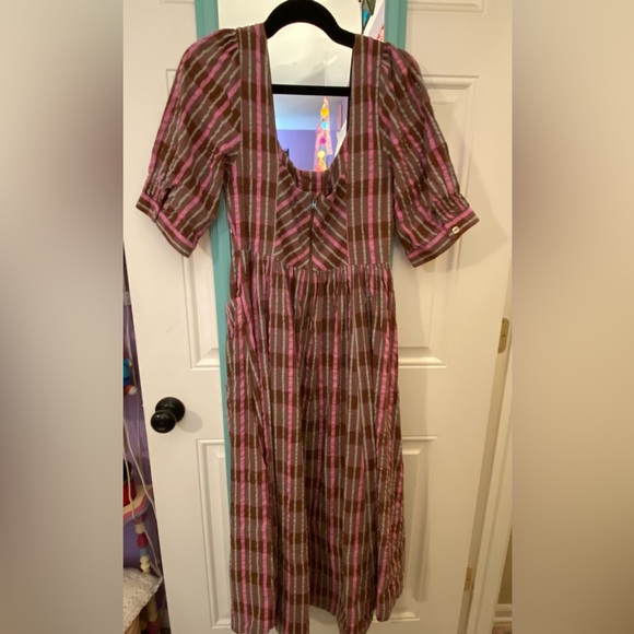 Free People Tulie Plaid Midi Dress - Picture 5 of 10